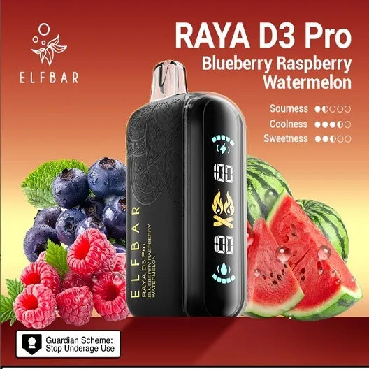 Elf Bar Raya D3 Pro 30K Blueberry Raspberry Watermelon